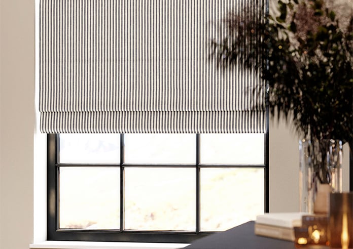 Ravelle Stripe, Twilight Blue - Roman Blind - Image 5